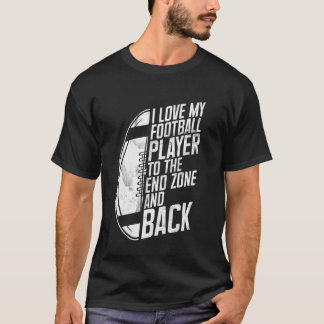 Camiseta Eu Amo Meu Jogador de Futebol até a Zona de Gol e