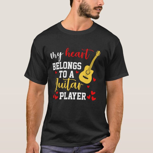 Camiseta Eu Amo Meu Jogador De Violão Casais De Esposa Mari (Frente)