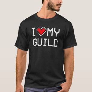 Camiseta Eu Amo Meu Jogador Retro Cardíaco Pixel Guild