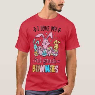 Camiseta Eu Amo Meu Jogo De Páscoa De Professores Do 3º Ano