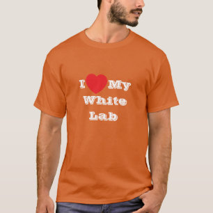 Camiseta Eu amo meu laboratório branco