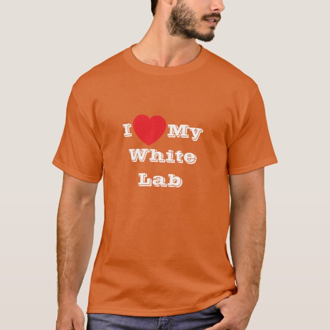 Camiseta Eu amo meu laboratório branco (Frente)