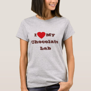 Camiseta Eu amo meu laboratório de chocolate