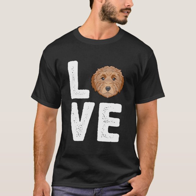 Camiseta Eu Amo Meu Labradoodle (Frente)