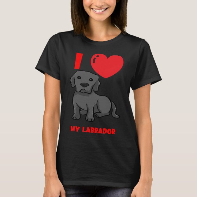 Camiseta Eu Amo Meu Labrador 3 (Frente)