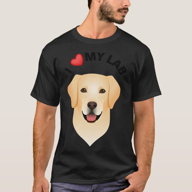Camiseta Eu Amo Meu Labrador 38 (Frente)
