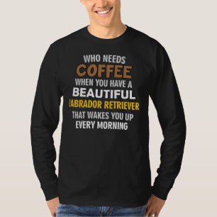 Camiseta Eu Amo Meu Labrador Mais Que Meu Café