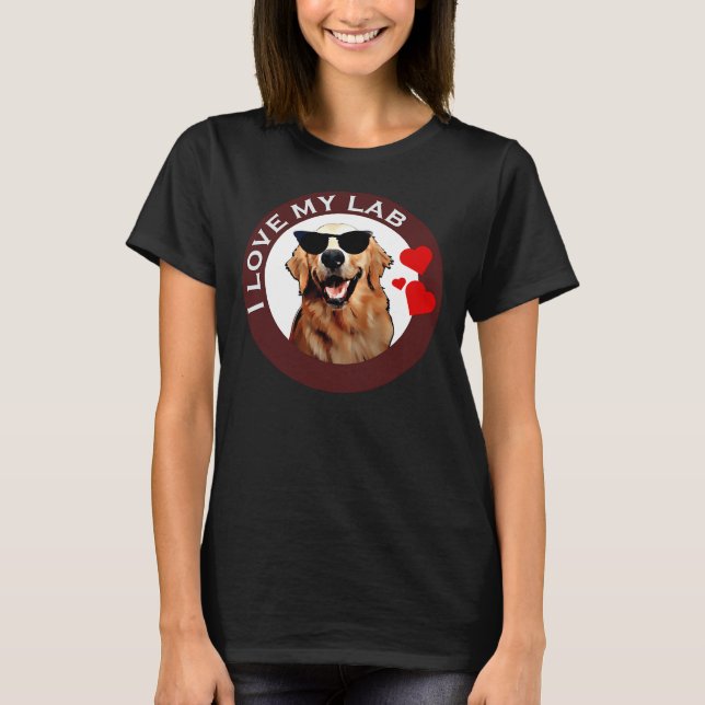 Camiseta Eu Amo Meu Labrador Retriever Brown (Frente)