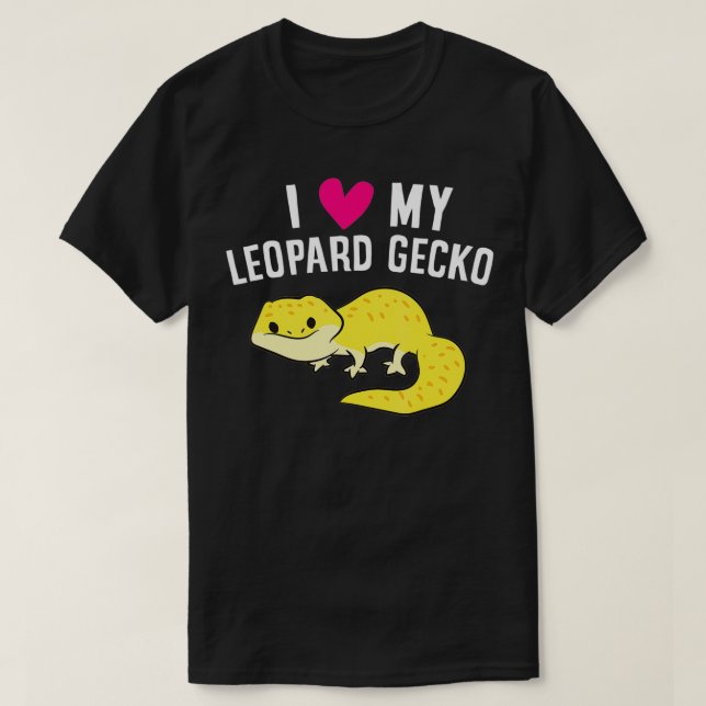 Camiseta Eu Amo Meu Leopardo Gecko Cute Leopard Lizard (Frente do Design)