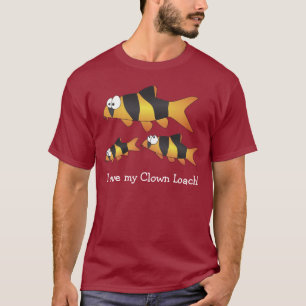 Camiseta Eu amo meu loach do palhaço - o peixe o mais