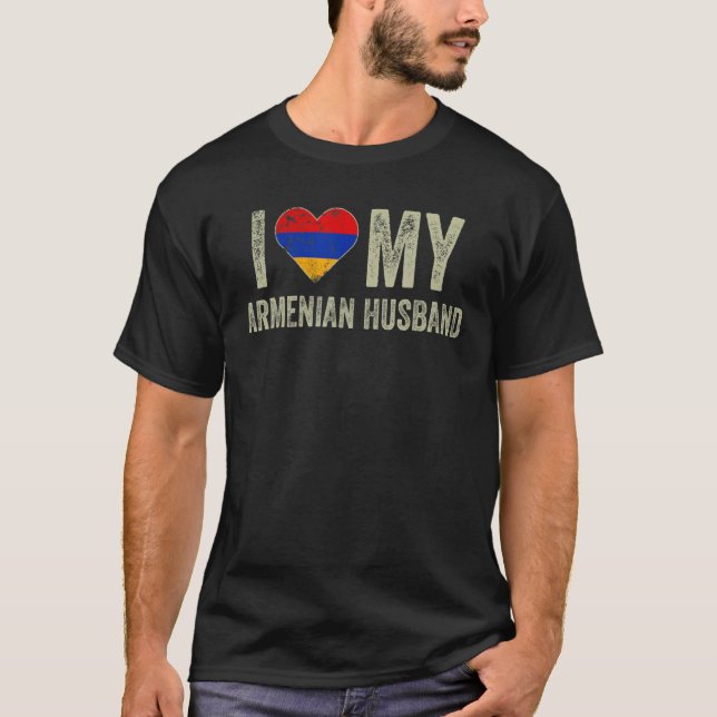 Camiseta Eu Amo Meu Marido Armênio Armênia Sinalizador Espo (Frente)