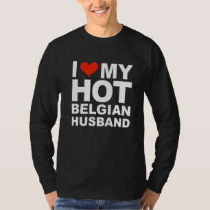 Camiseta Eu Amo Meu Marido Belga Quente Casamento Esposa Bé