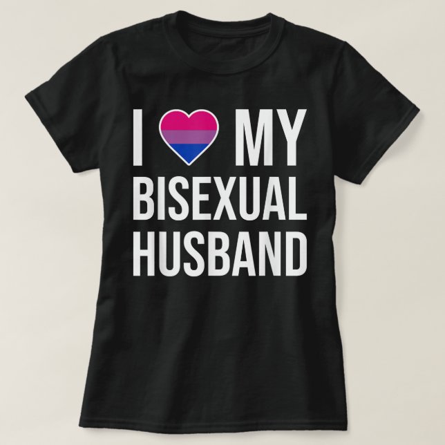 Camiseta Eu Amo Meu Marido Bissexual (Frente do Design)