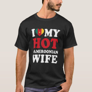 Camiseta Eu amo meu marido camaronês quente