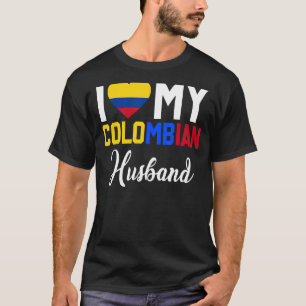 Camiseta Eu Amo Meu Marido Colombiano Canadá Bandeira Casad