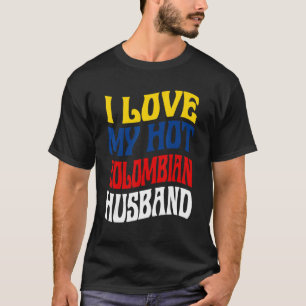 Camiseta Eu Amo Meu Marido Colombiano Quente Orgulho da Col