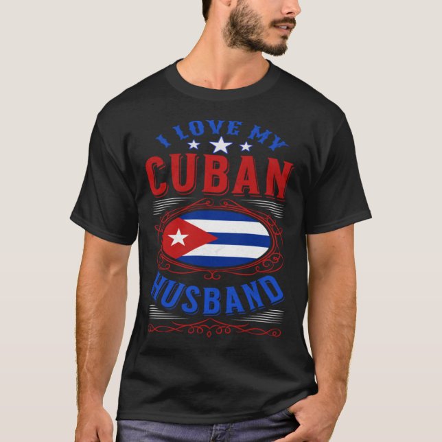 Camiseta Eu amo meu marido cubano (Frente)