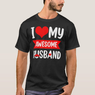 Camiseta Eu Amo Meu Marido, Dia de os namorados Vermelho, M