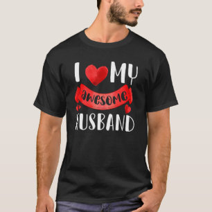 Camiseta Eu Amo Meu Marido, Dia de os namorados Vermelho, M