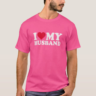 Camiseta Eu Amo Meu Marido Esposa Vintage Men Mulheres