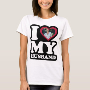 Camiseta Eu Amo Meu Marido - Foto Personalizada Personaliza