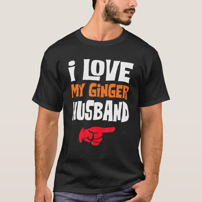 Camiseta Eu Amo Meu Marido Ginger Correspondente Namorados  (Frente)