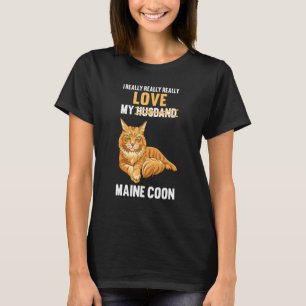 Camiseta Eu Amo Meu Marido Maine Coon