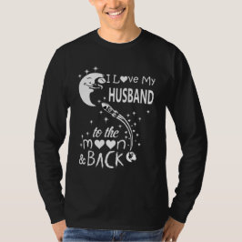 Camiseta Eu amo meu marido para a lua e de volta
