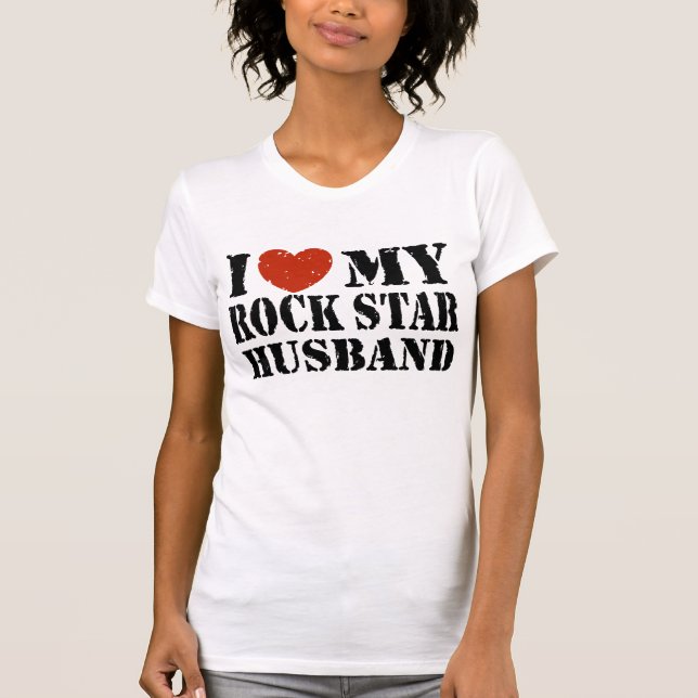 Camiseta Eu Amo Meu Marido Rock Star (Frente)