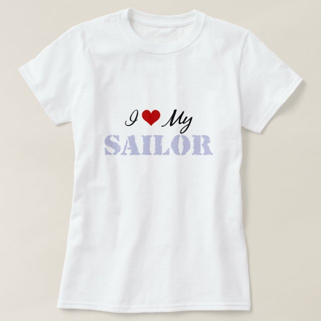 Camiseta Eu amo meu marinheiro (Frente do Design)