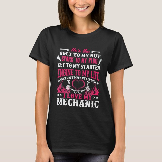 Camiseta Eu Amo Meu Mecânico (Frente)