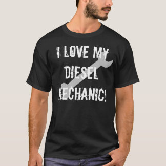 Camiseta Eu amo meu mecânico diesel, escuro
