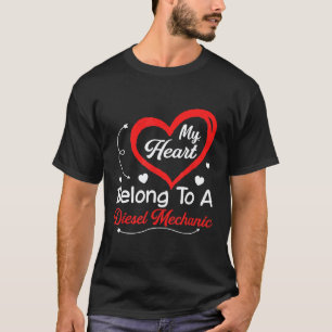 Camiseta Eu Amo Meu Mecânico Diesel Marido Esposa Dia dos N