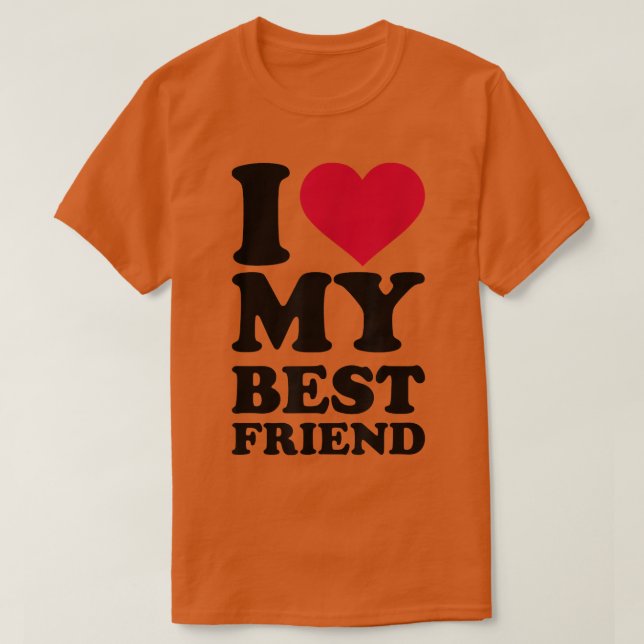 Camiseta Eu amo meu melhor amigo (Frente do Design)