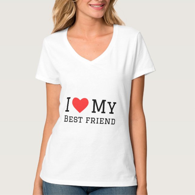 Camiseta Eu amo meu melhor amigo (Frente)