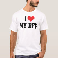 Camiseta Eu Amo Meu Melhor Amigo Para Sempre BFF