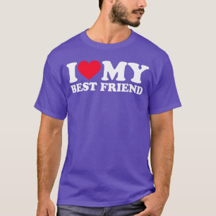 Camiseta Eu Amo Meu Melhor Amigo retrô