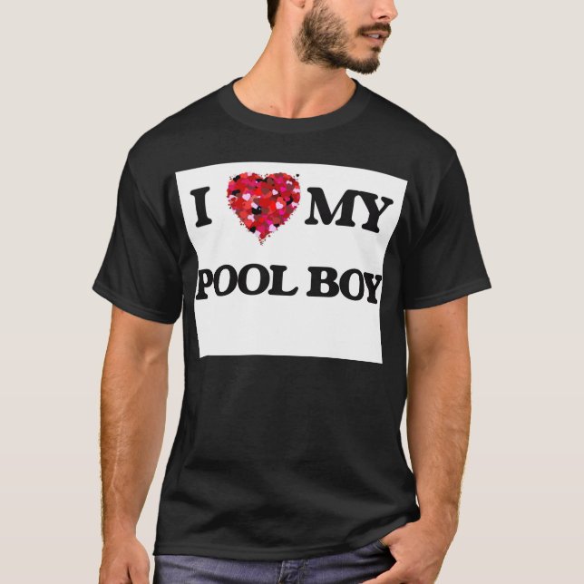 Camiseta Eu amo meu menino da piscina (Frente)