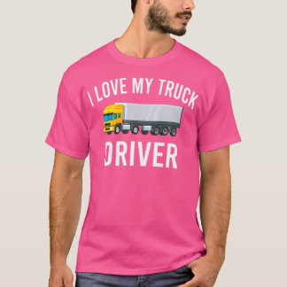 Camiseta Eu Amo Meu Motorista De Caminhão Presente Pick Up