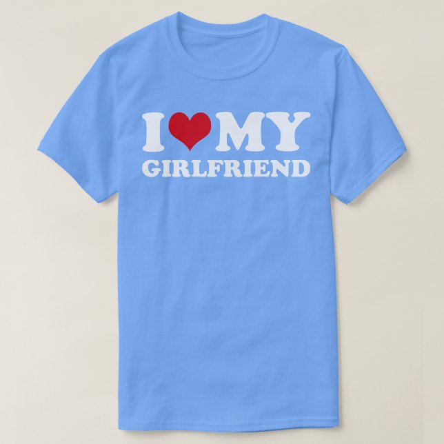 Camiseta Eu Amo Meu Namorada (Frente do Design)