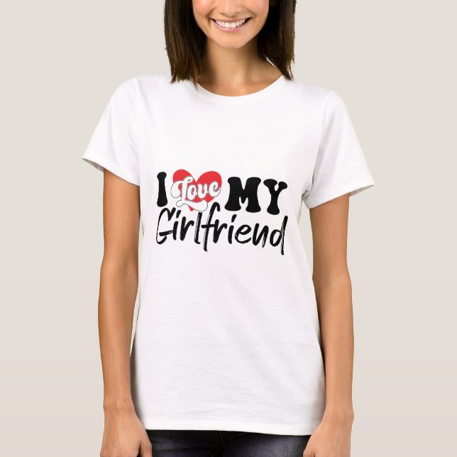 Camiseta Eu Amo Meu Namorada (Frente)