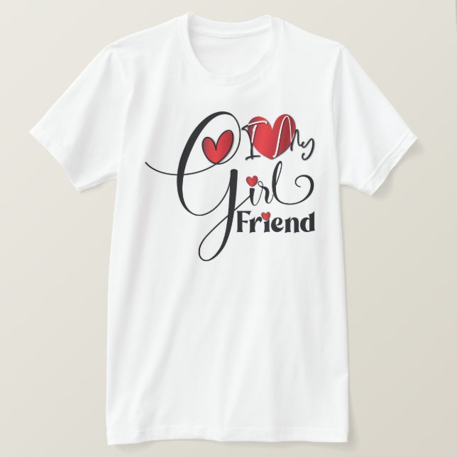 CAMISETA EU AMO MEU NAMORADA (Frente do Design)