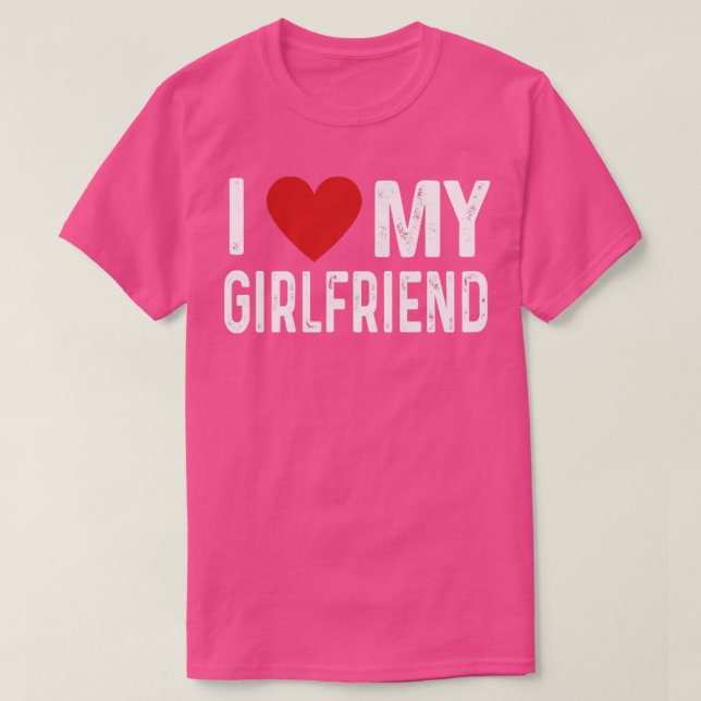 Camiseta Eu amo meu namorada (Frente do Design)
