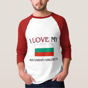 Camiseta Eu amo meu namorada búlgaro