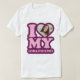 Camiseta Eu Amo Meu Namorada Com Foto Personalizada (Frente do Design)