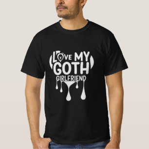 Camiseta Eu Amo Meu Namorada De Gótico