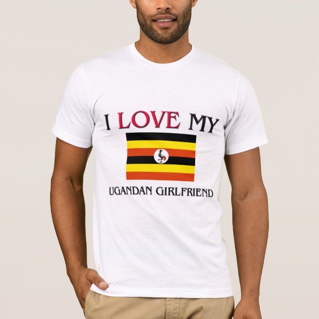 Camiseta Eu amo meu namorada do Ugandan (Frente)