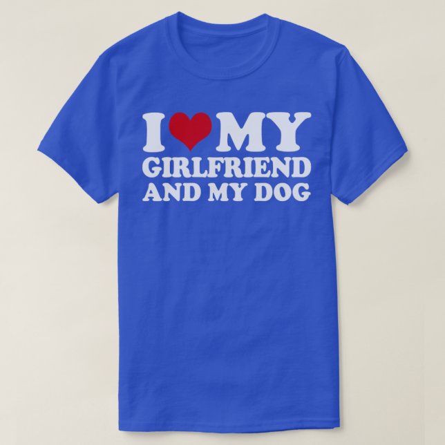 Camiseta Eu Amo Meu Namorada E Meu Cachorro1 (Frente do Design)