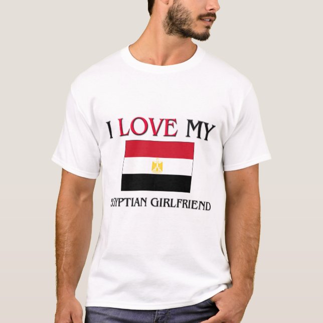 Camiseta Eu amo meu namorada egípcio (Frente)