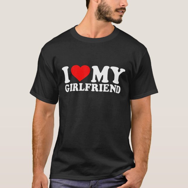 Camiseta Eu Amo Meu Namorada | I Heart My Namorada GF (Frente)